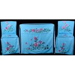 中原戏装 京豫婺剧婚庆戏曲演出道具古装桌围椅披 软绉牡丹桌椅披