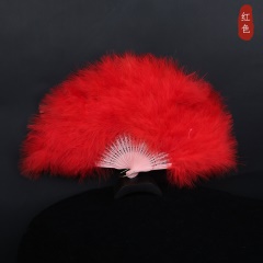 中原戏装戏曲戏剧用品道具旗袍秀古扇羽毛加厚跳舞中国风鹅毛扇