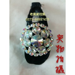 戏剧戏曲京剧古装青衣花旦刘海仿真发贴片双光头饰宝石花大泡