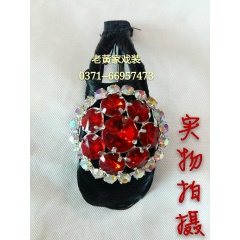 戏剧戏曲京剧古装青衣花旦刘海仿真发贴片双光头饰宝石花大泡