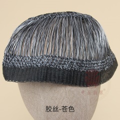 中原戏装戏曲包头网子发网网巾胶丝加厚真马尾头发套戏京剧化妆品