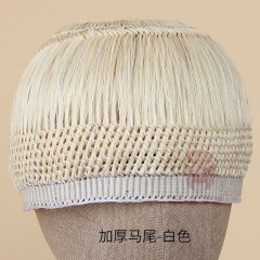 中原戏装戏曲包头网子发网网巾胶丝加厚真马尾头发套戏京剧化妆品