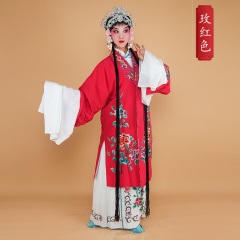 中原戏装大牡丹花女披京豫剧戏曲服装演出影视花旦青衣好绉女披