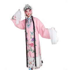 中原戏装小叶牡丹女披京剧豫剧戏曲服装演出影视花旦青衣软绉女披