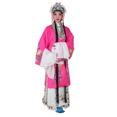 中原戏装金领菊花女披戏曲服装舞台演出古装影视花旦青衣软绉女披