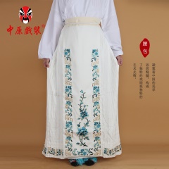 中原戏装京剧戏曲服装旦角仿手绣鱼鳞马面裙青衣软绉梅花回纹腰包