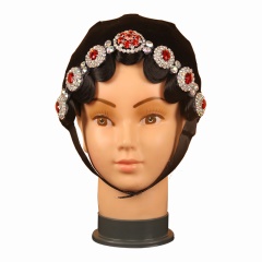 中原戏装戏曲戏剧用品京剧头面木钻一体式头面小姐头套木钻包头