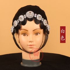 中原戏装戏曲戏剧用品京剧头面木钻一体式头面小姐头套木钻包头