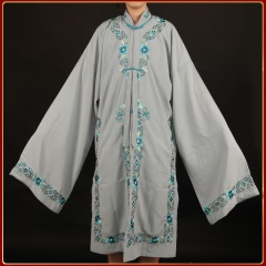 中原戏装京剧豫剧戏曲服装女装花旦青衣戏服好绉勾金花边青衣披