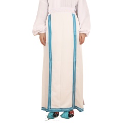 中原戏装京剧豫剧戏剧戏曲服装用品马面裙素裙蓝边镶边青衣裙