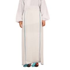 中原戏装京剧豫剧戏剧戏曲服装用品马面裙素裙蓝边素大褶裙素裙